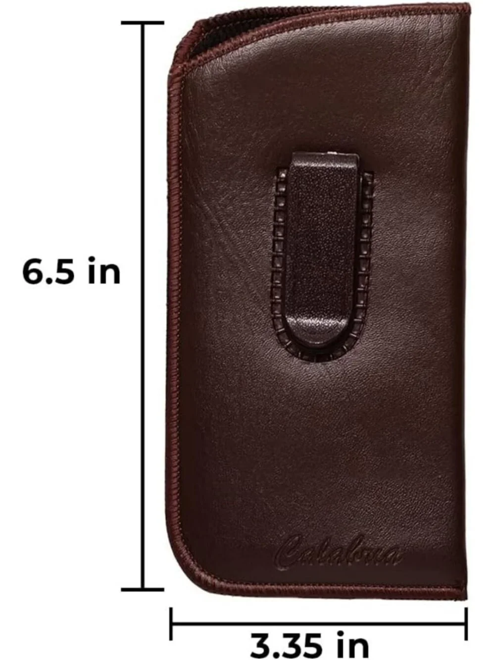 Sleek Faux Leather Eyeglass Case - 2 Pack, Soft Slip-In Design, Compact